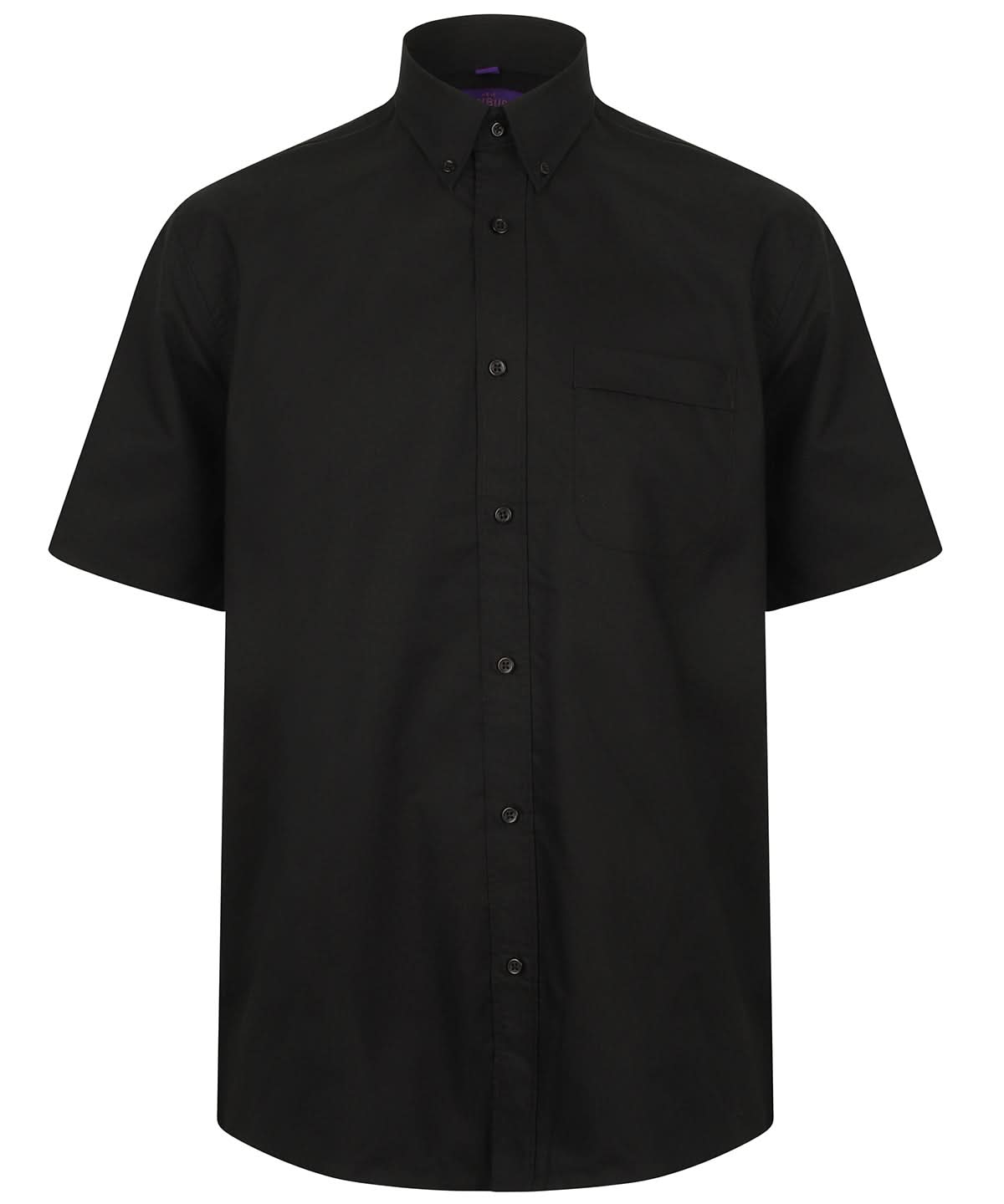 Henbury Wicking Antibacterial Short Sleeve Shirt HB595 - Black - Customisable Shirts