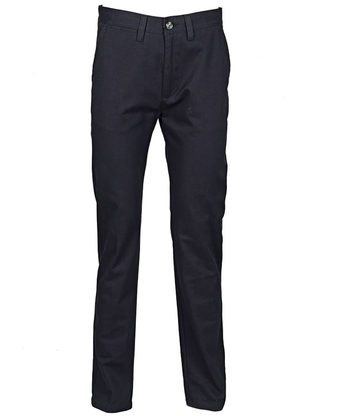 Henbury WomenS 6535 Flat Fronted Chino Trousers HB641 - Navy - Customisable Trousers