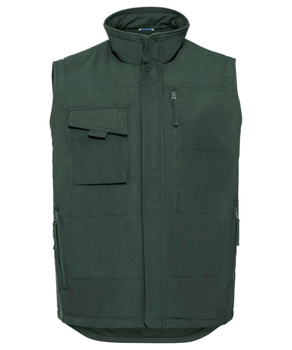 Russell Europe Heavy duty gilet J014M - Bottle Green - Customisable Bodywarmers