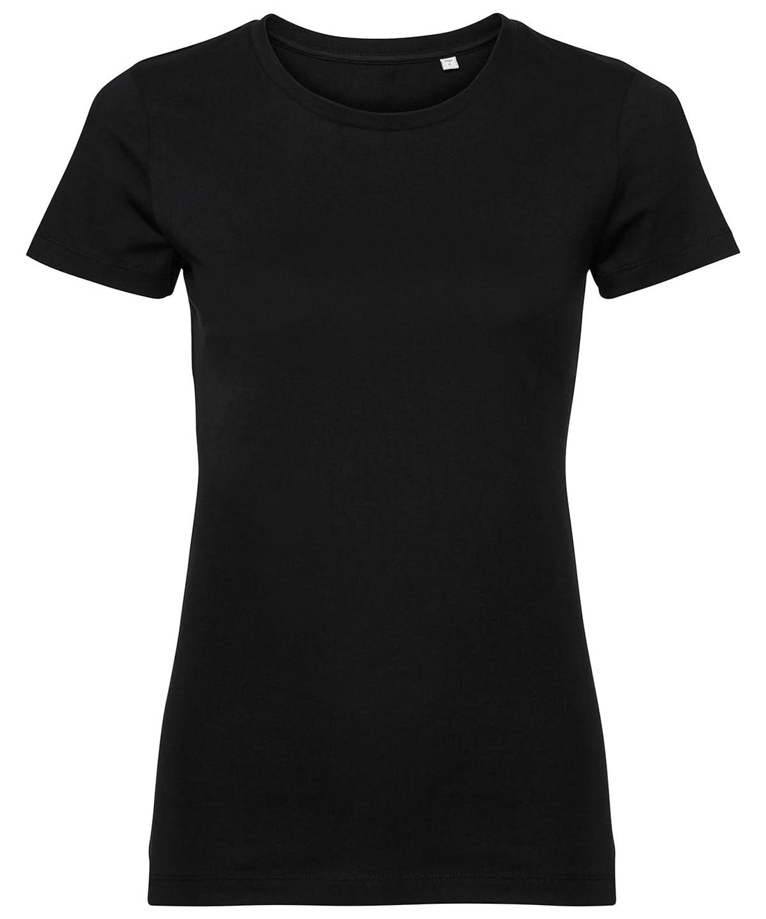Russell Short Sleeve Europe Womens pure organic tee J108F - Black - Customisable T-Shirt