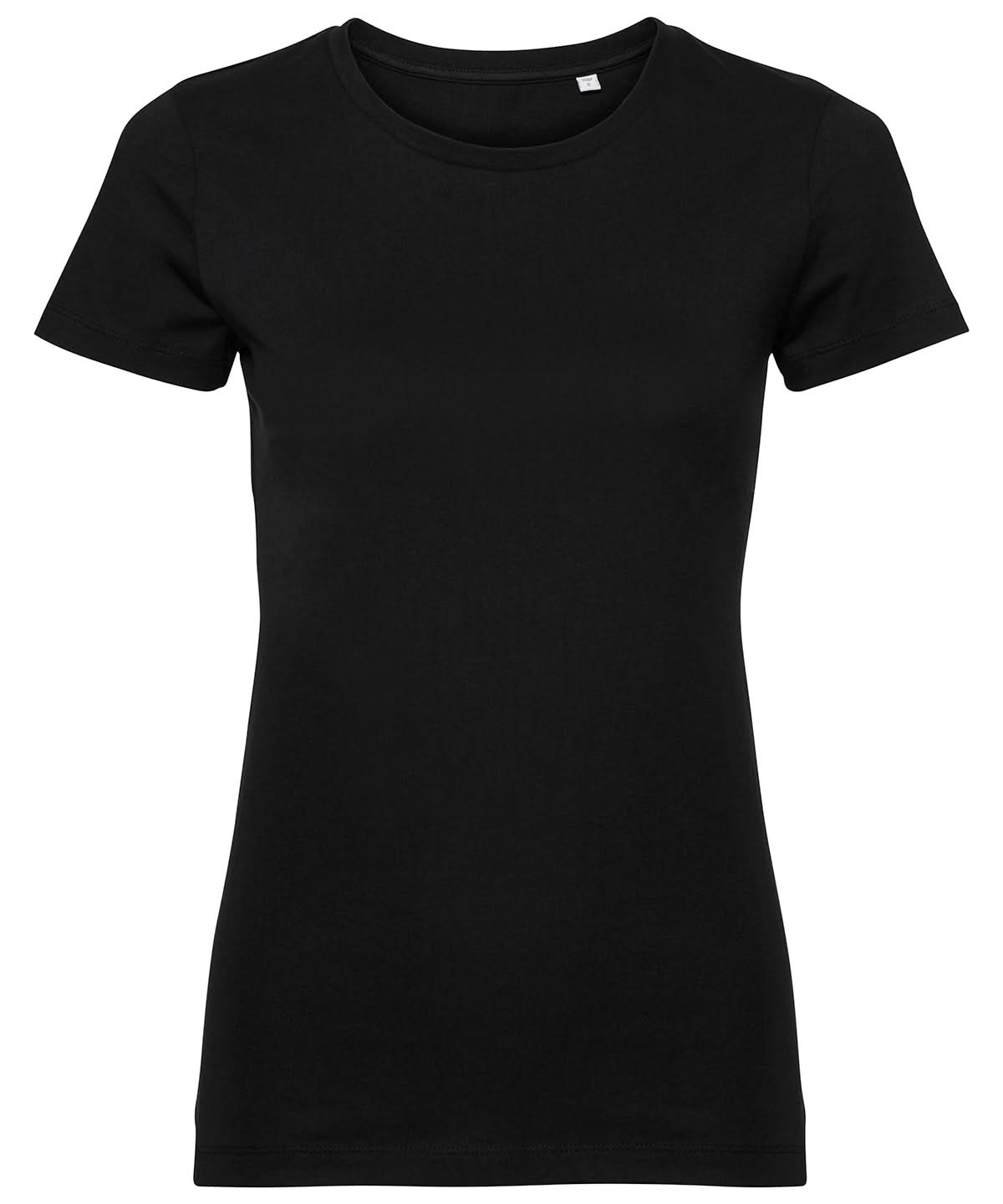 Russell Short Sleeve Europe Womens pure organic tee J108F - Black - Customisable T-Shirt