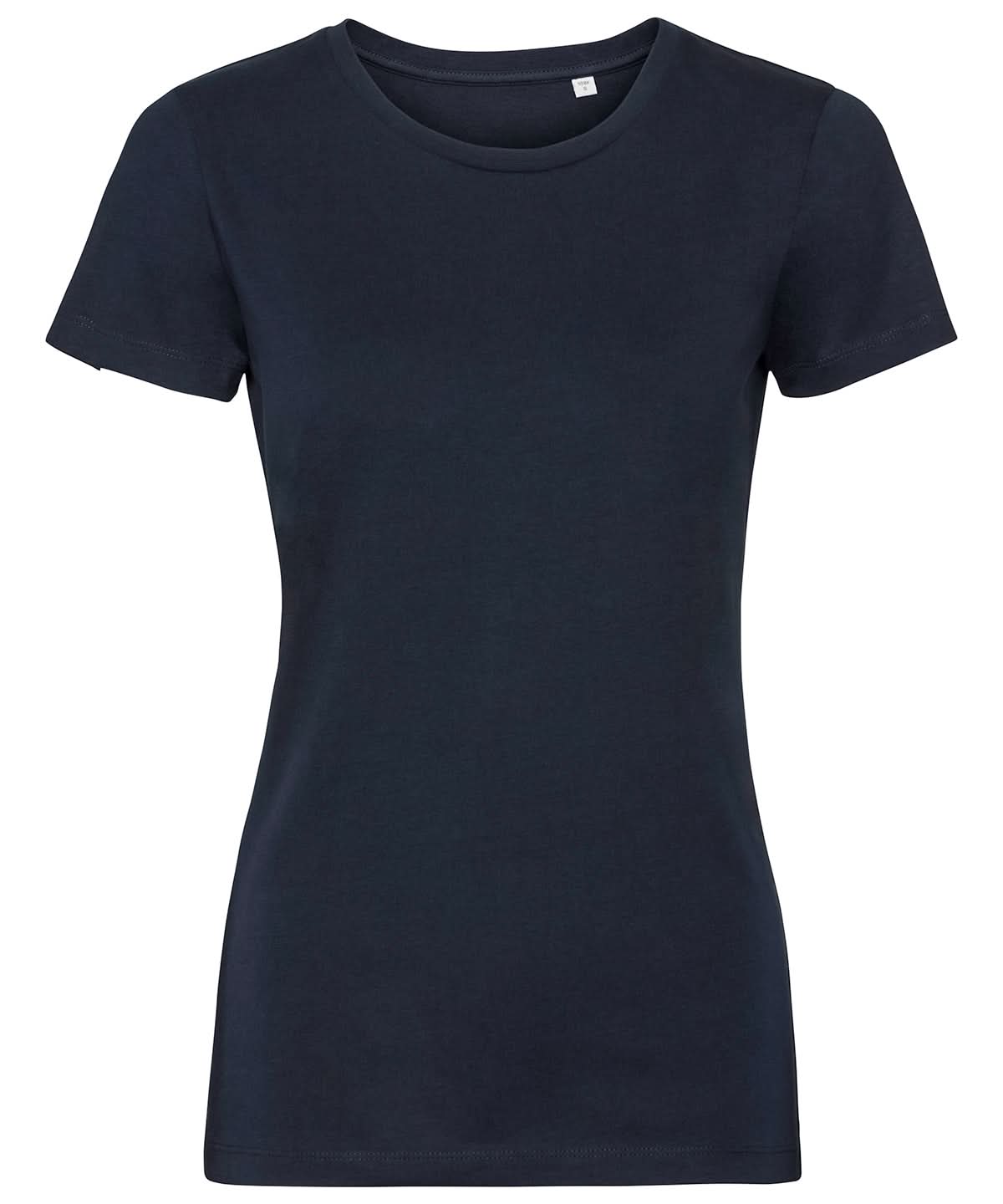 Russell Short Sleeve Europe Womens pure organic tee J108F - French Navy - Customisable T-Shirt