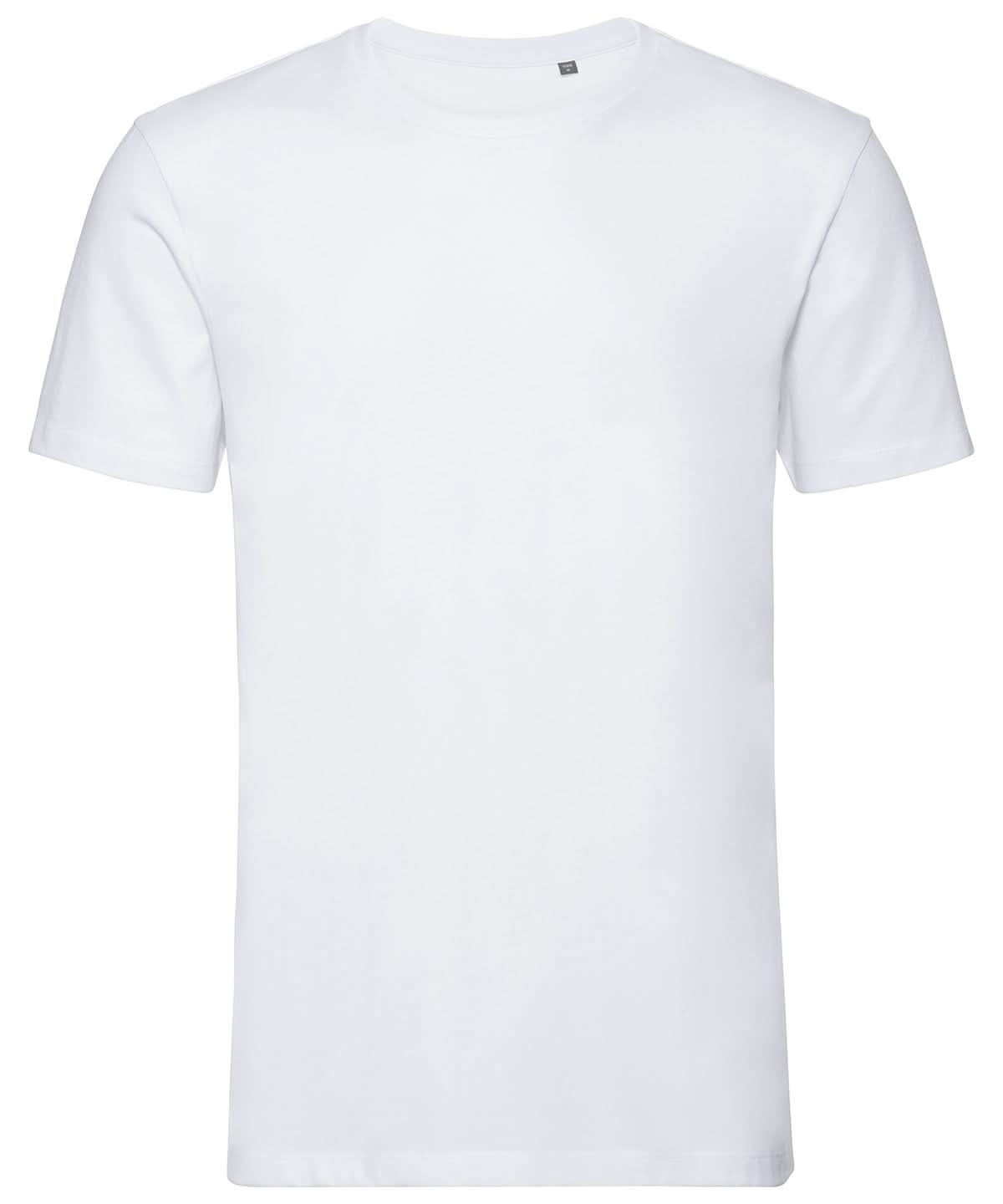 Russell Short Sleeve Europe Pure organic tee J108M - White - Customisable T-Shirt