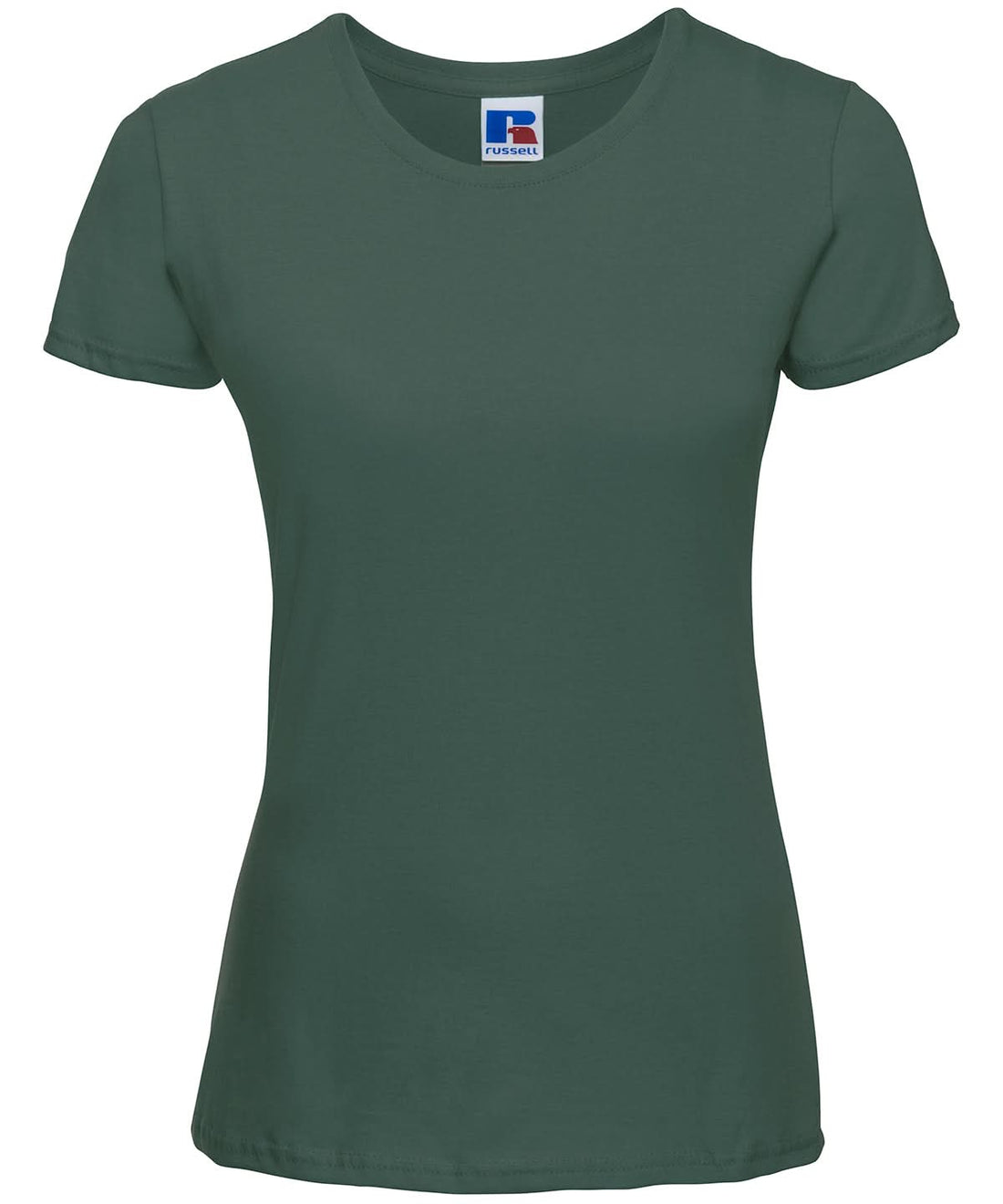 Russell Short Sleeve Europe Womens slim T j155f - Bottle Green - Customisable T-Shirt