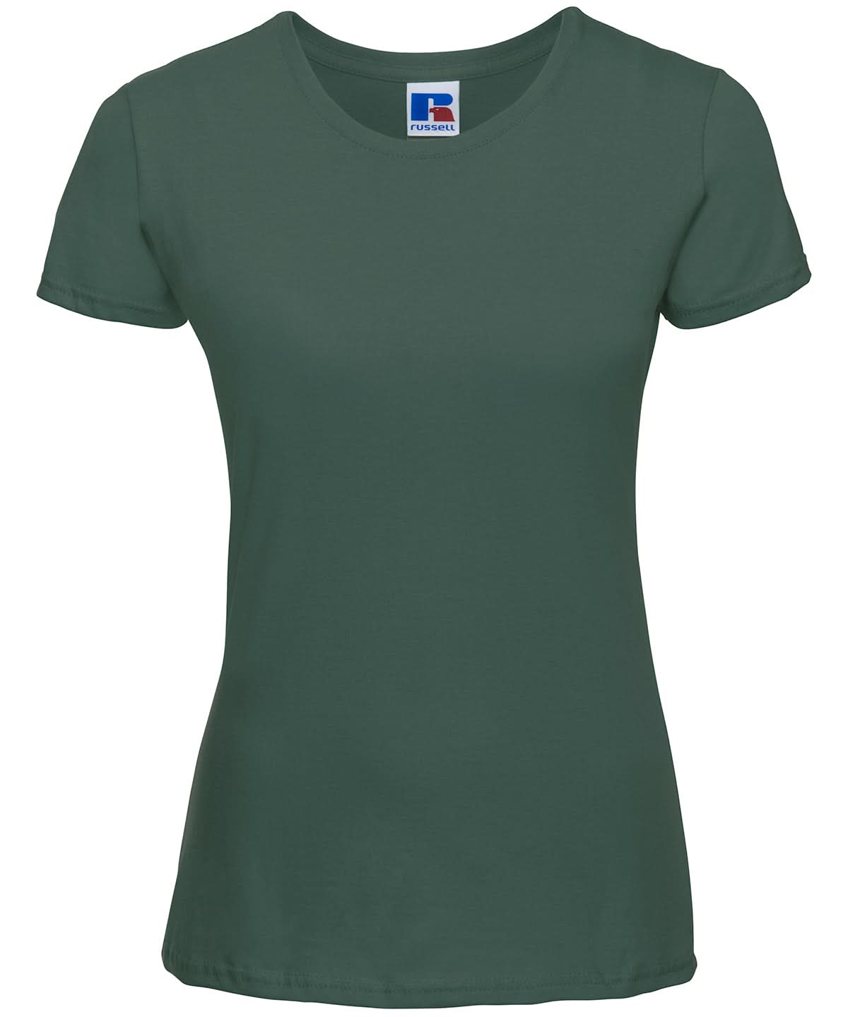 Russell Short Sleeve Europe Womens slim T j155f - Bottle Green - Customisable T-Shirt