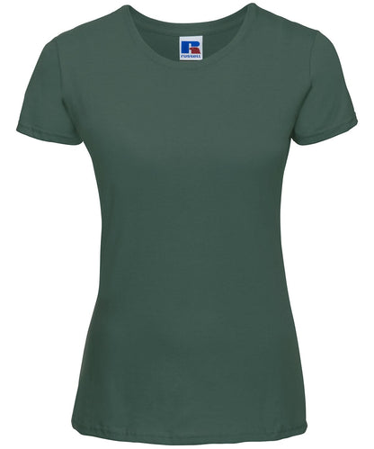 Russell Short Sleeve Europe Womens slim T j155f - Bottle Green - Customisable T-Shirt