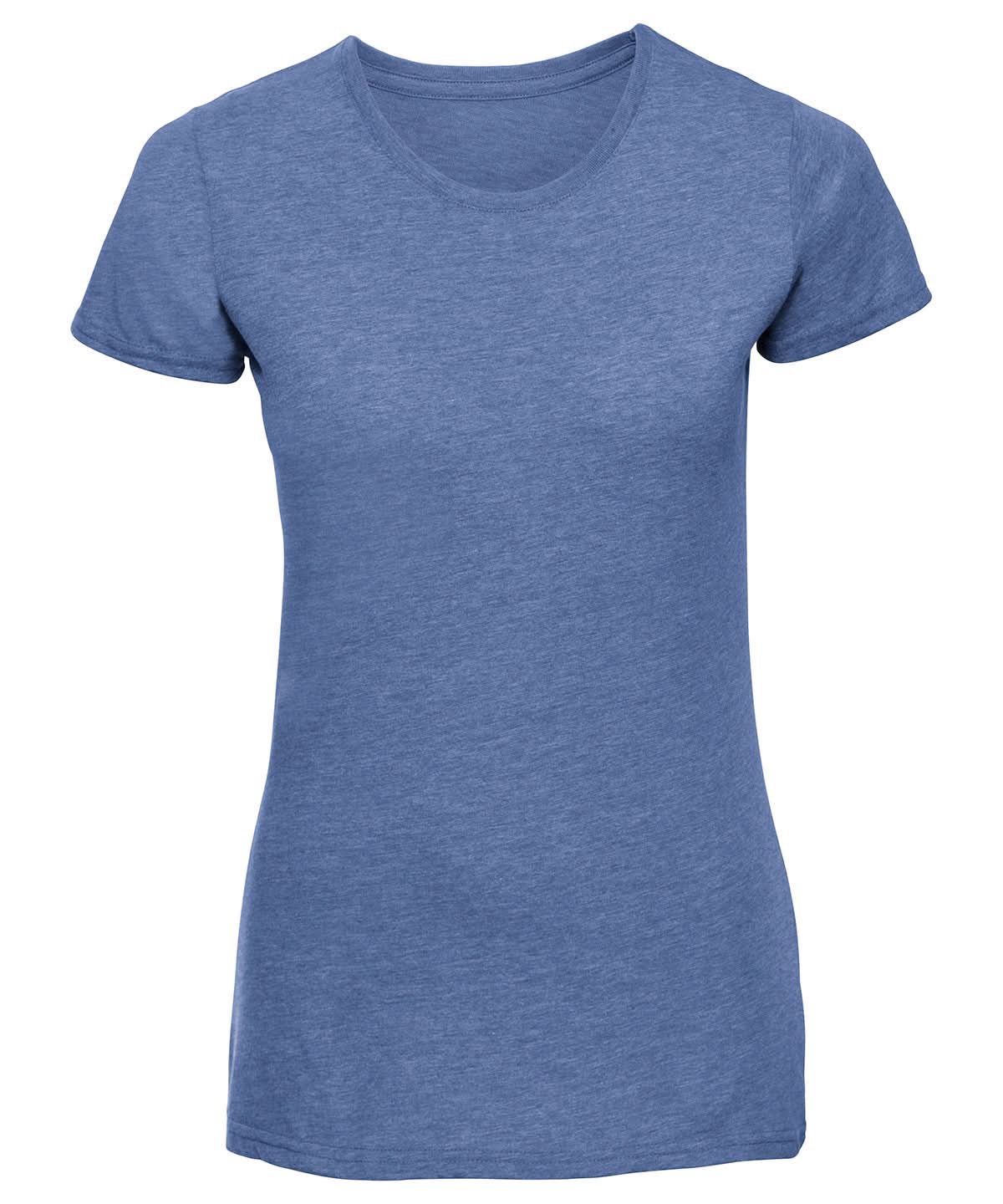 Russell Short Sleeve Europe Womens HD T j165f - Blue Marl - Customisable T-Shirt
