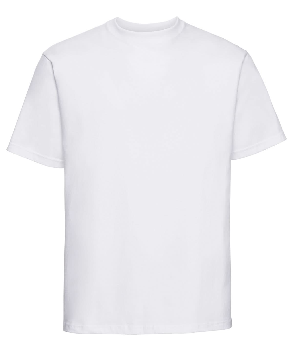 Russell Short Sleeve Europe Classic heavyweight ringspun t shirt J215M - White - Customisable T-Shirt