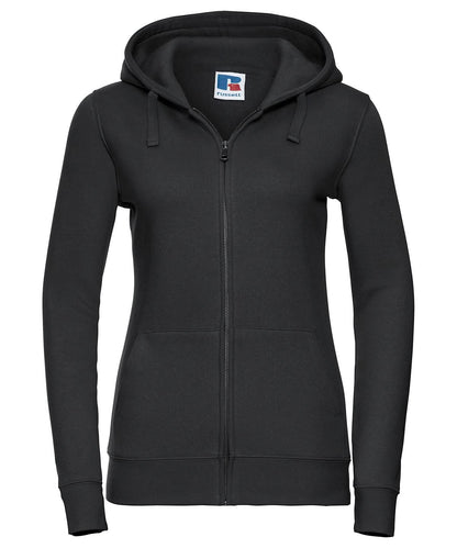 Russell Europe Womens authentic zipped hooded sweatshirt j266f - Black - Customisable Sweatshirts