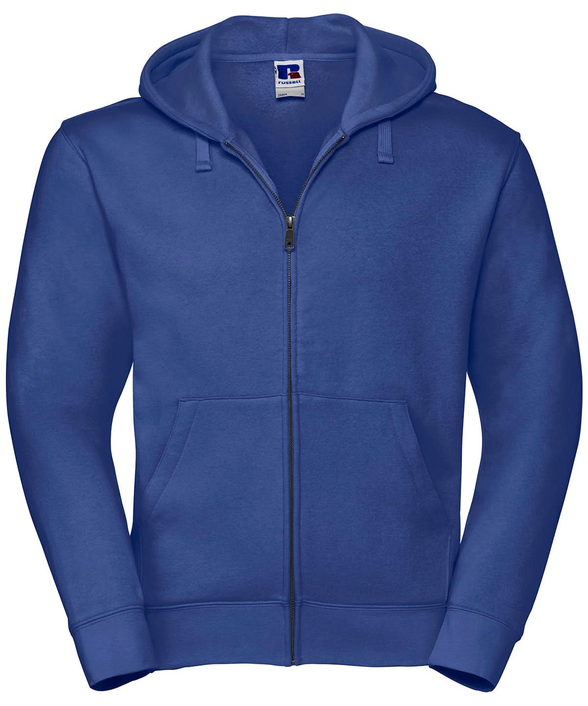 Mens Authentic Zipped Hood Jacket - 266M - Bright Royal - Customisable Sweatshirts