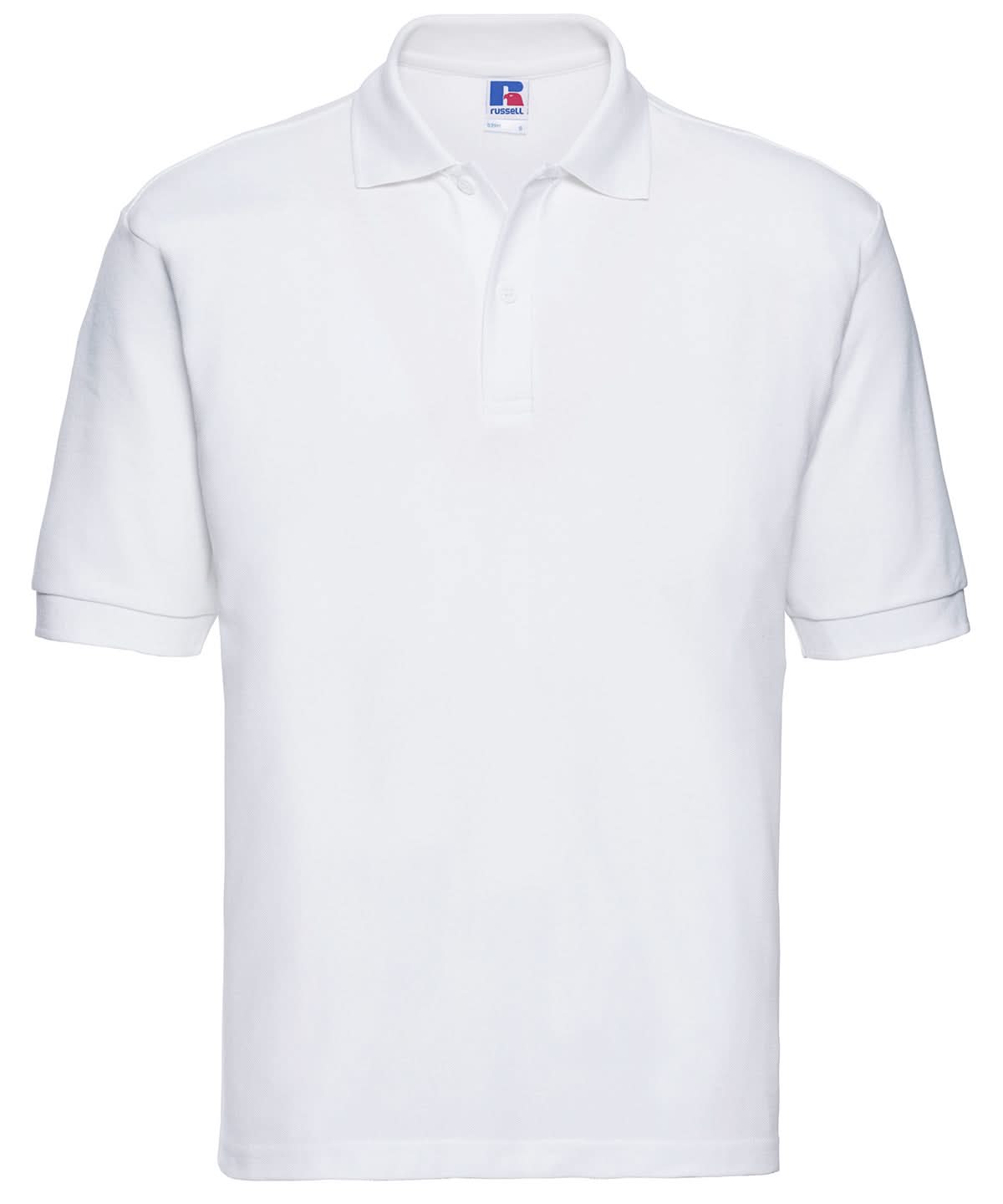 Mens Classic Polycotton Polo - 539M - White - Customisable Polo Shirts
