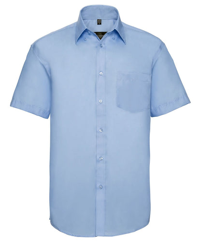 Russell Europe Short sleeve ultimate non iron shirt J957M - Bright Sky - Customisable Shirts