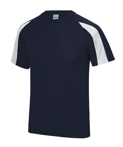 AWDis Just Cool Contrast cool T JC003 - French Navy Arctic White* - Customisable T-Shirt