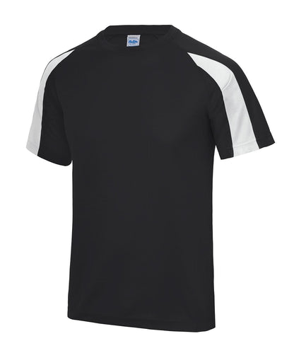 AWDis Just Cool Contrast cool T JC003 - Jet Black Arctic White* - Customisable T-Shirt
