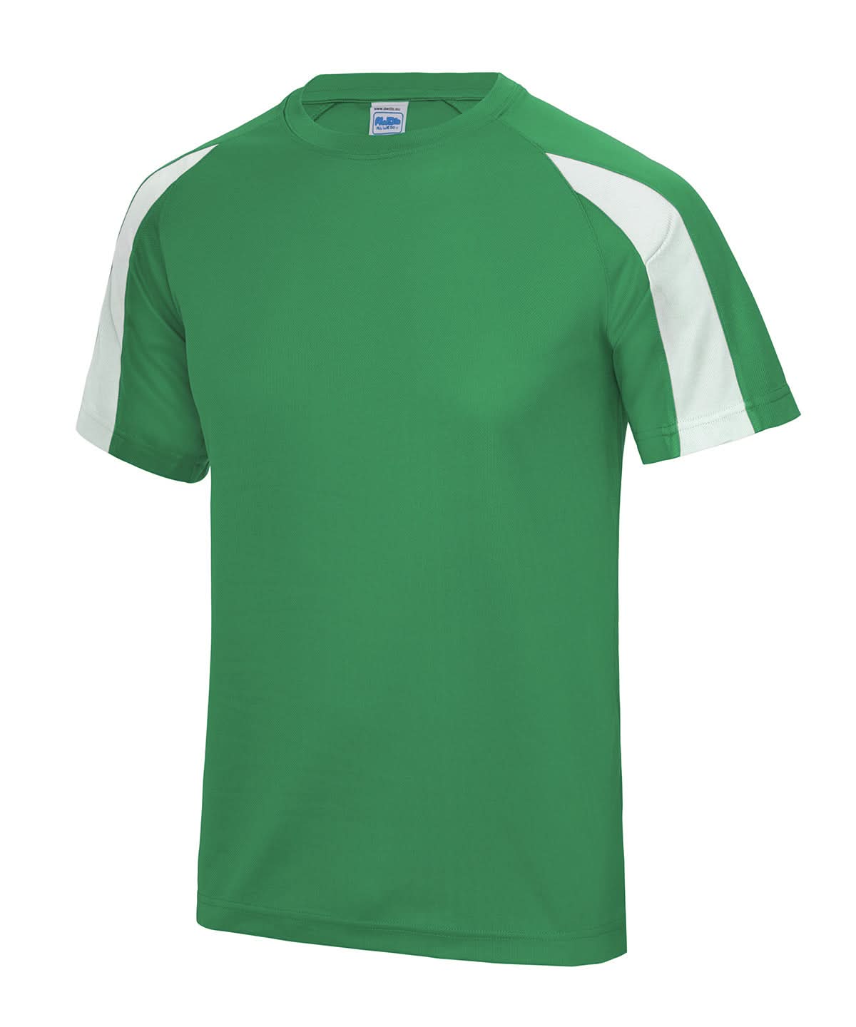 AWDis Just Cool Contrast cool T JC003 - Kelly Green Arctic White - Customisable T-Shirt