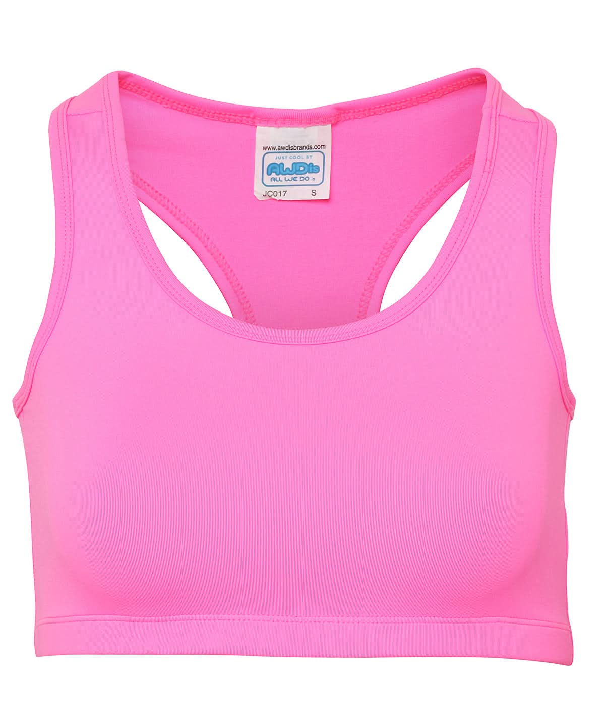 AWDis Just Cool Womens cool sports crop top JC017 - Electric Pink XS - Customisable Vest