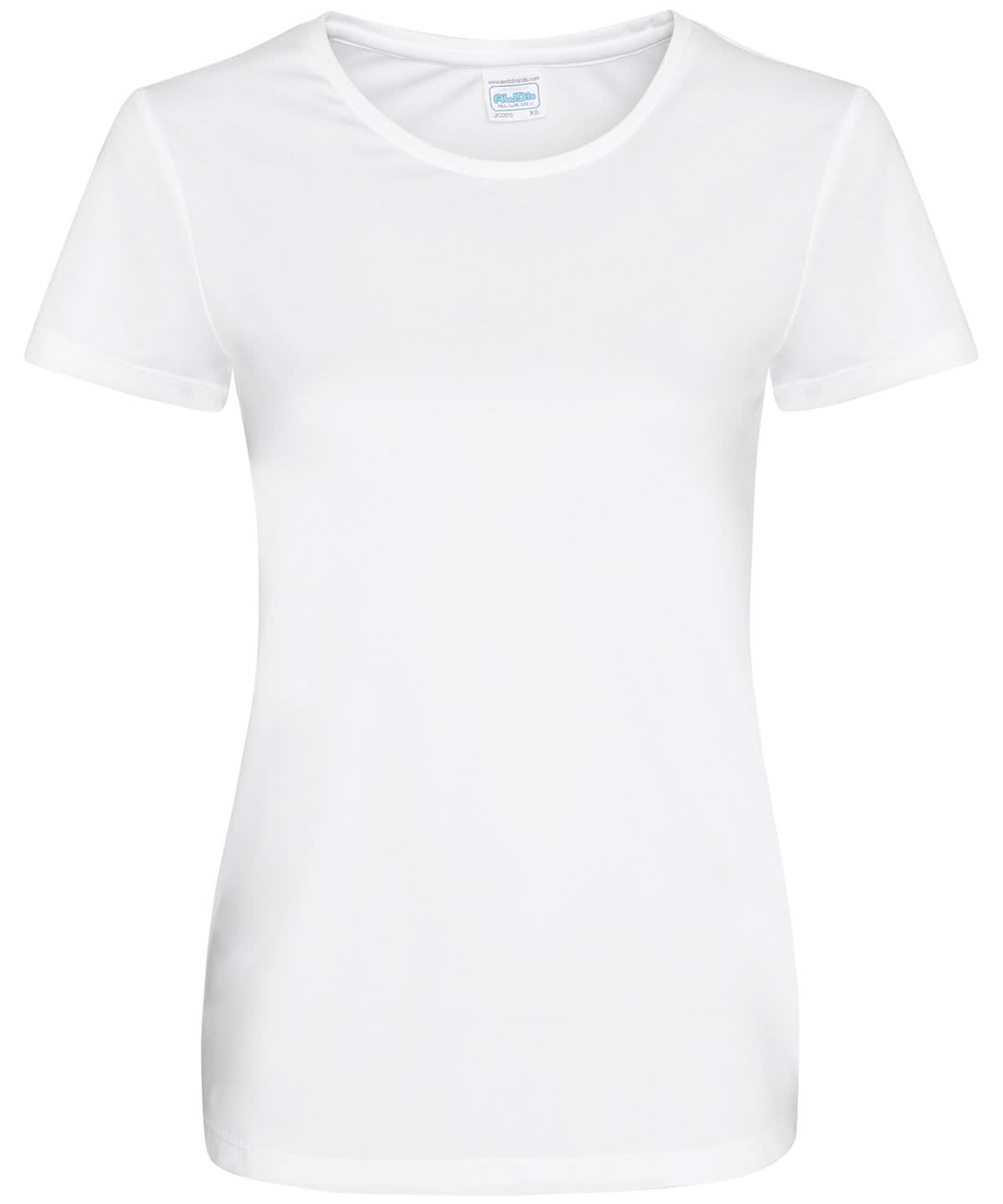 AWDis Just Cool Womens cool smooth T JC025 - Arctic White - Customisable T-Shirt