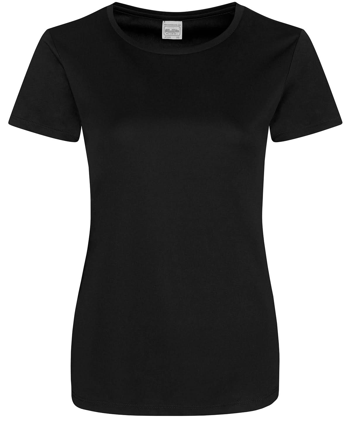 AWDis Just Cool Womens cool smooth T JC025 - Jet Black - Customisable T-Shirt