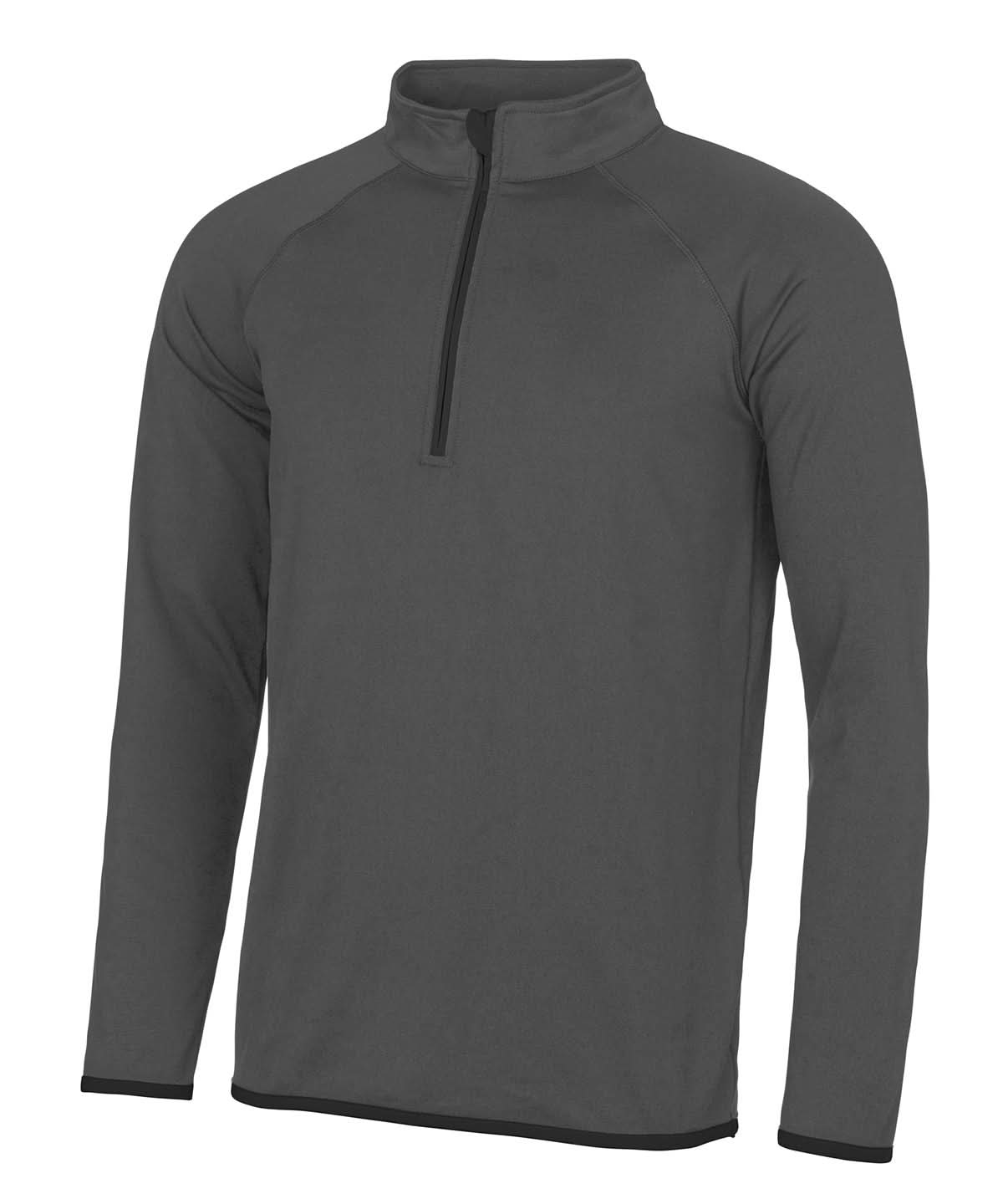 Awdis Just Cool Zip Sweatshirt JC031 - Charcoal Jet Black - Customisable Sweatshirts