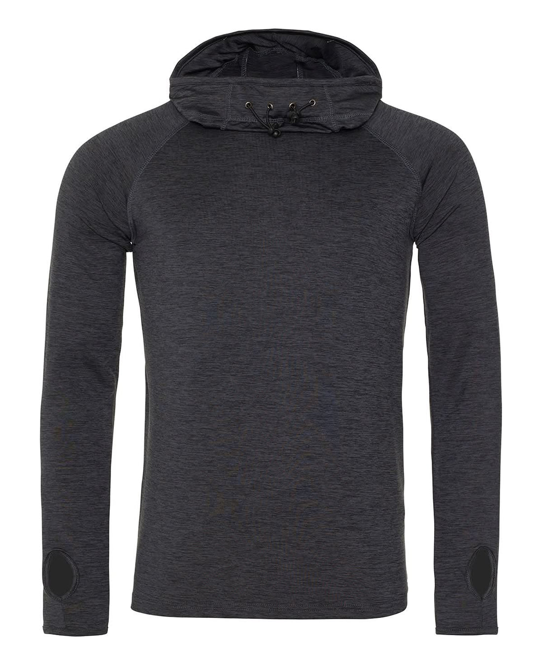 Cool cowl neck top - JC037 - Black Slate Melange - Customisable Sports Overtops