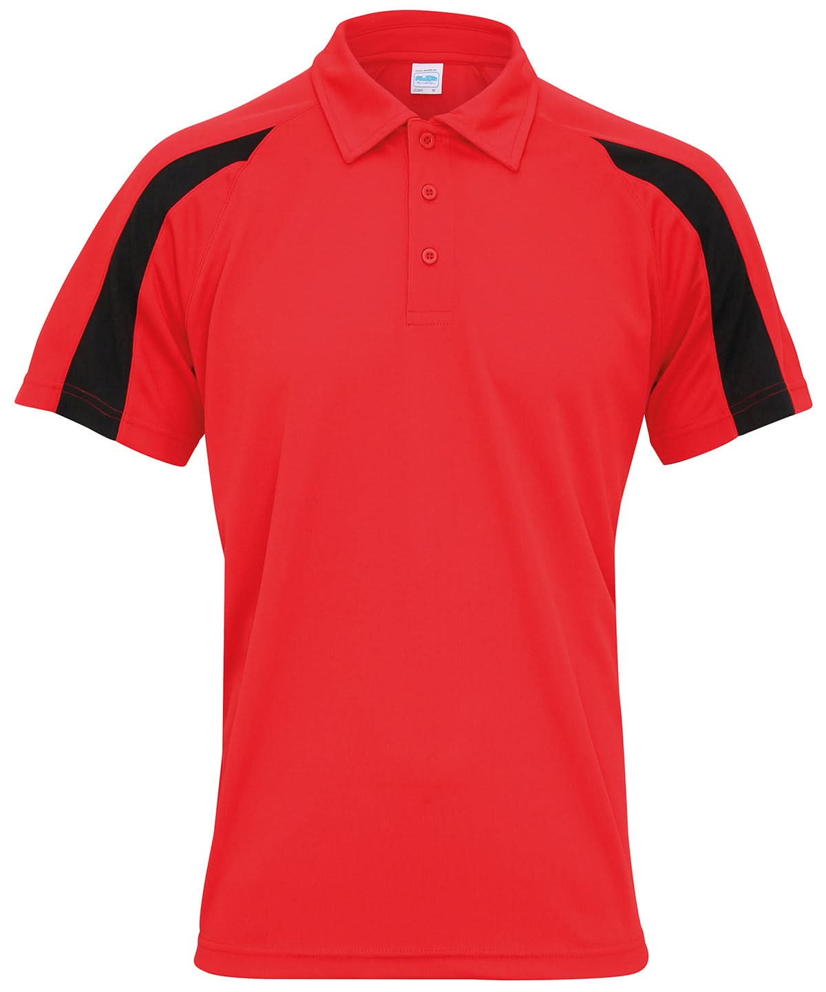 Awdis Just Cool Contrast Polo JC043 - Fire Red Jet Black - Customisable Polos