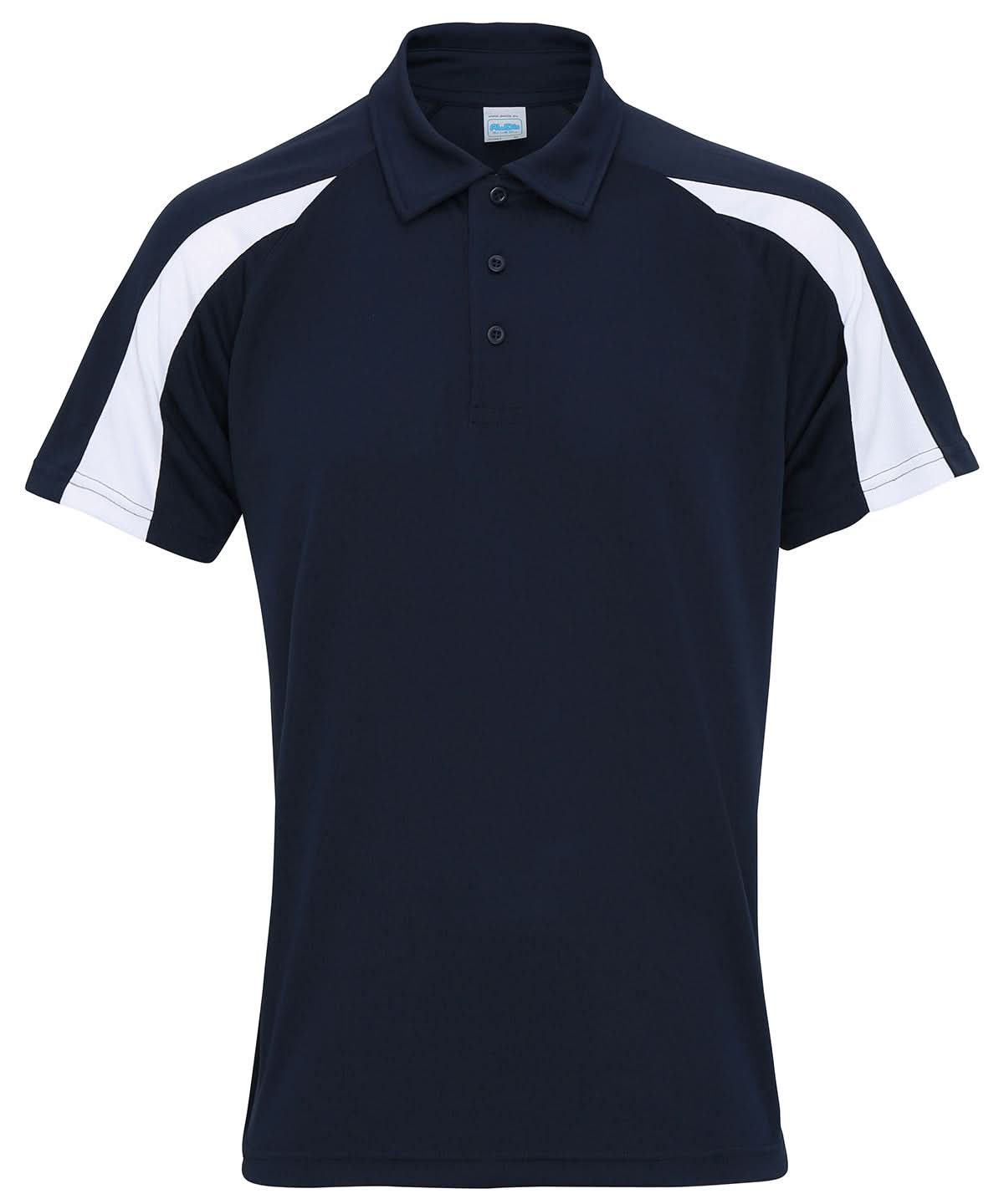 Awdis Just Cool Contrast Polo JC043 - French Navy Arctic White - Customisable Polos