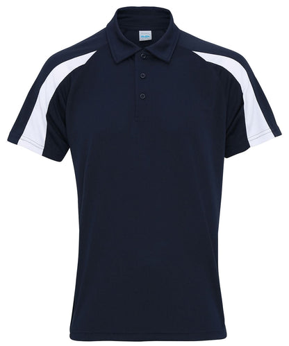 Awdis Just Cool Contrast Polo JC043 - French Navy Arctic White - Customisable Polos