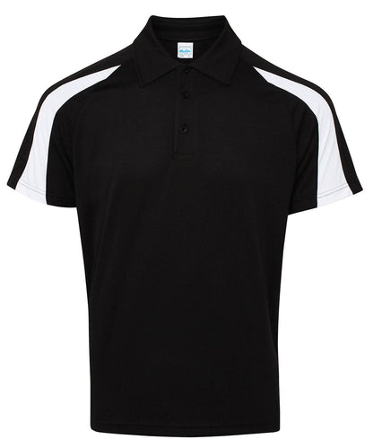 Awdis Just Cool Contrast Polo JC043 - Jet Black Arctic White - Customisable Polos