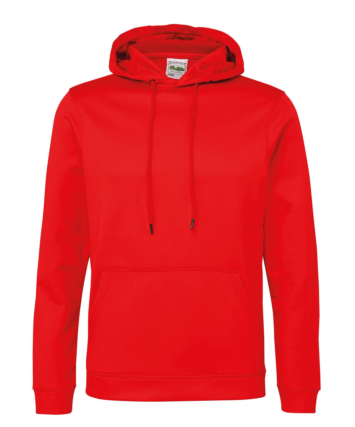 AWDis Just Hoods Sports polyester hoodie JH006 - Fire Red - Customisable Hoodies