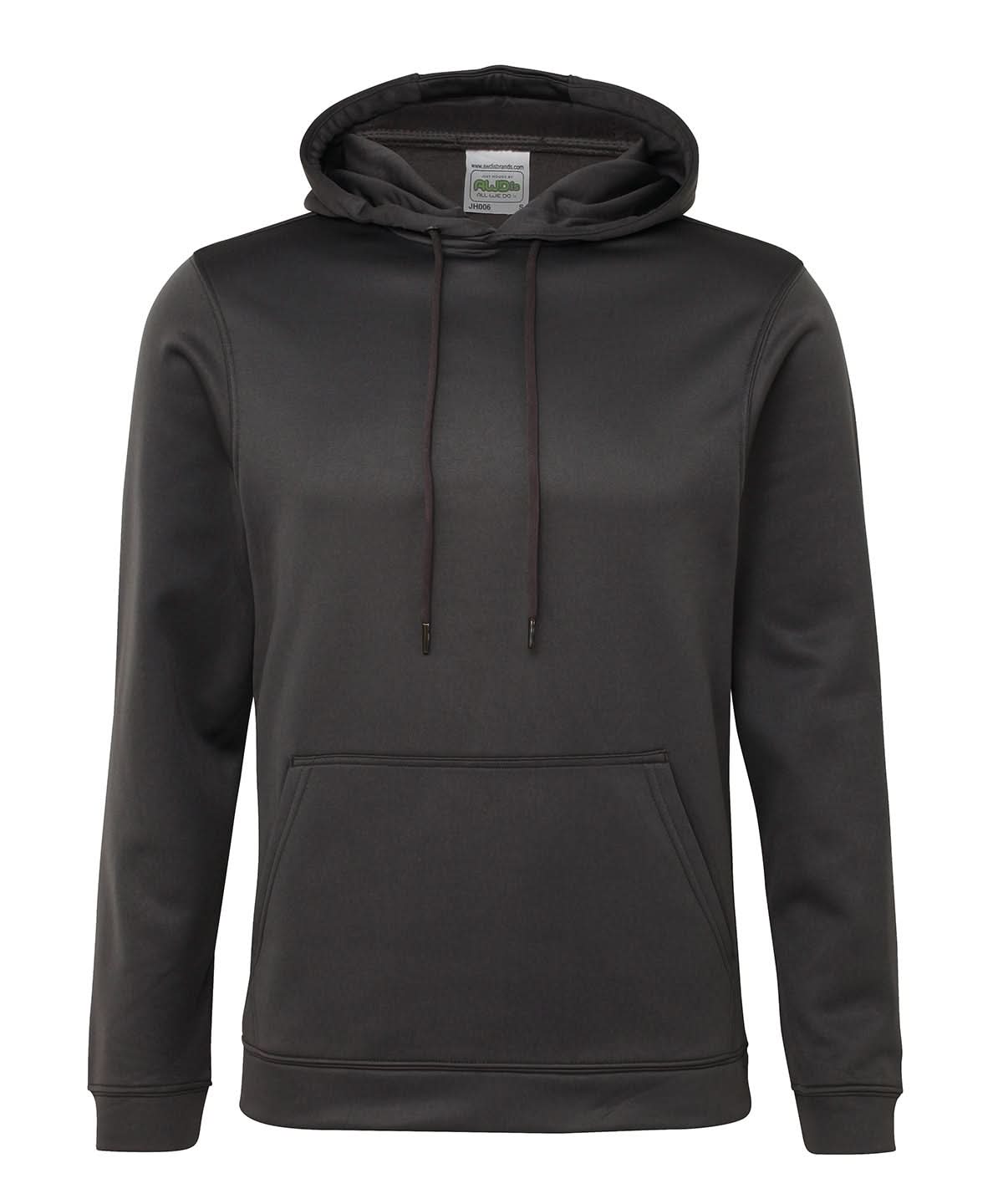 AWDis Just Hoods Sports polyester hoodie JH006 - Steel Grey - Customisable Hoodies