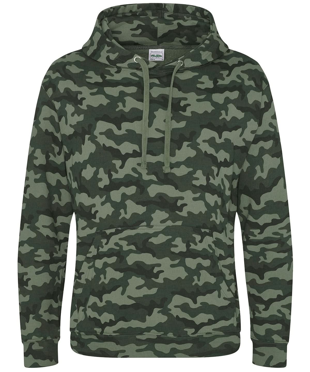 AWDis Just Hoods Camo hoodie JH014 - Green Camo - Customisable Hoodies