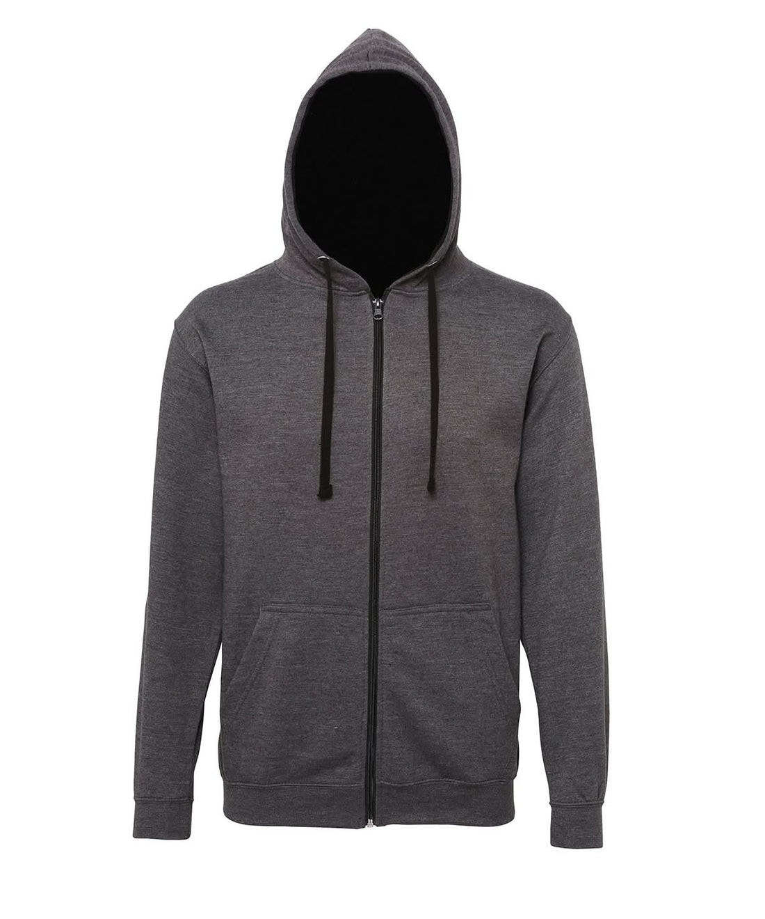 Varsity zoodie - JH053 - Charcoal Jet Black - Customisable Hoodies