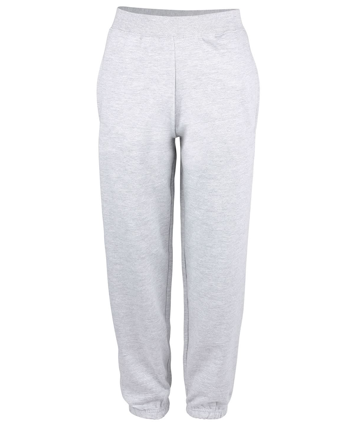 AWDis Just Hoods College cuffed sweatpants JH072 - Heather Grey - Customisable Sweatpants