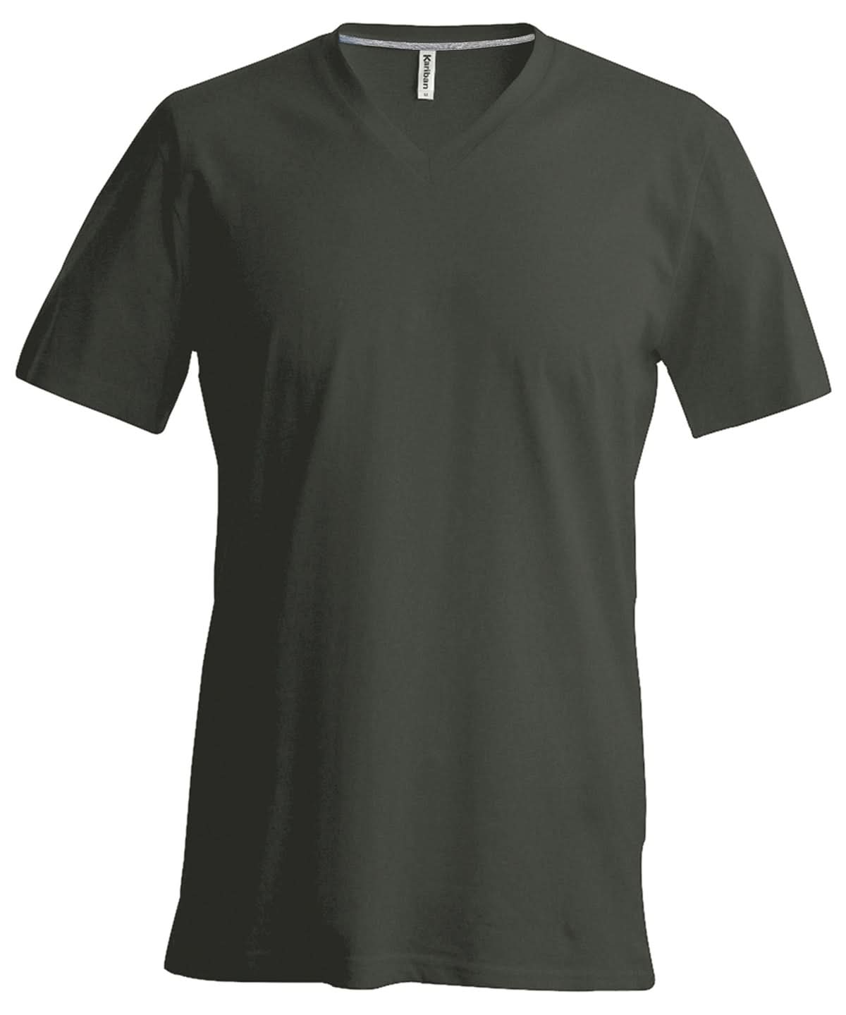 Kariban Mens short sleeved V neck T shirt KB357 - Khaki - Customisable T-Shirt