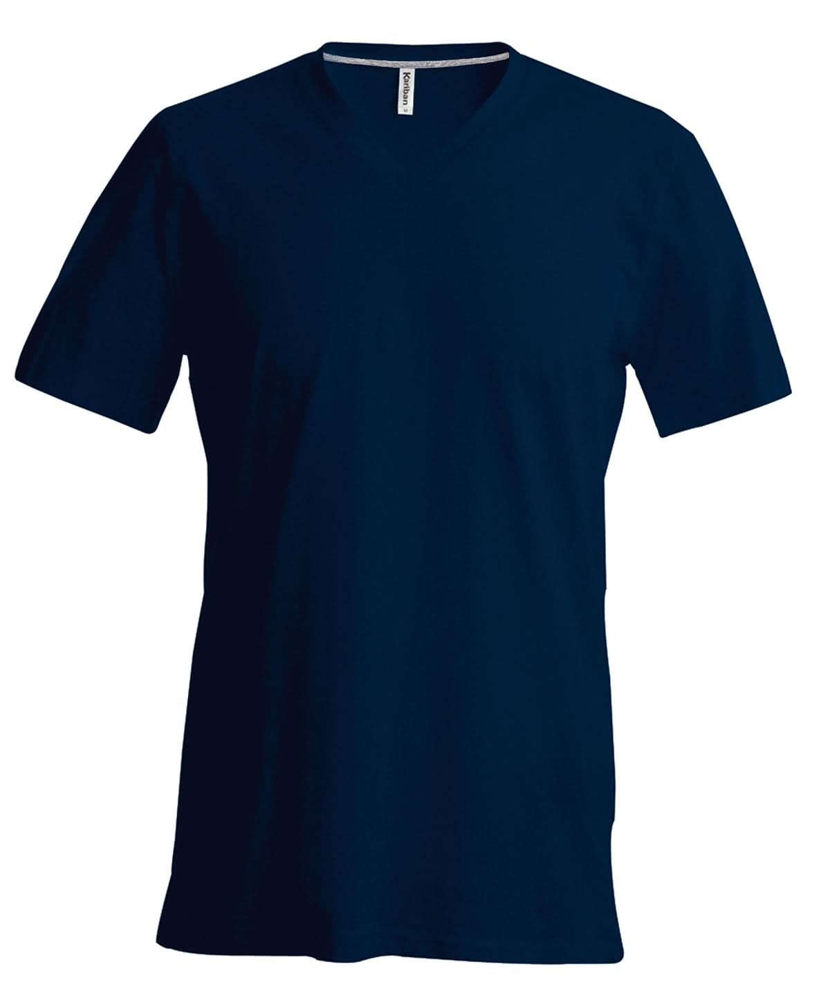 Kariban Mens short sleeved V neck T shirt KB357 - Navy - Customisable T-Shirt