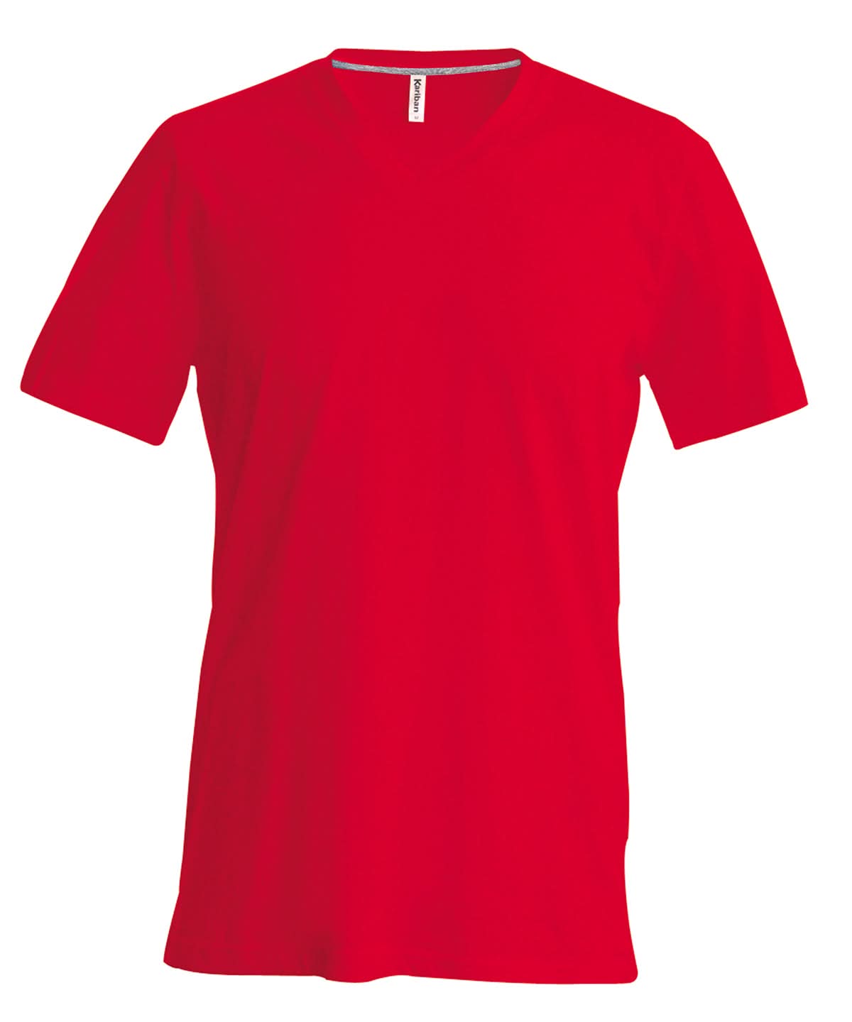 Kariban Mens short sleeved V neck T shirt KB357 - Red - Customisable T-Shirt