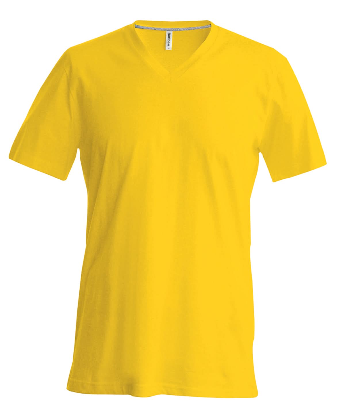 Kariban Mens short sleeved V neck T shirt KB357 - Yellow - Customisable T-Shirt