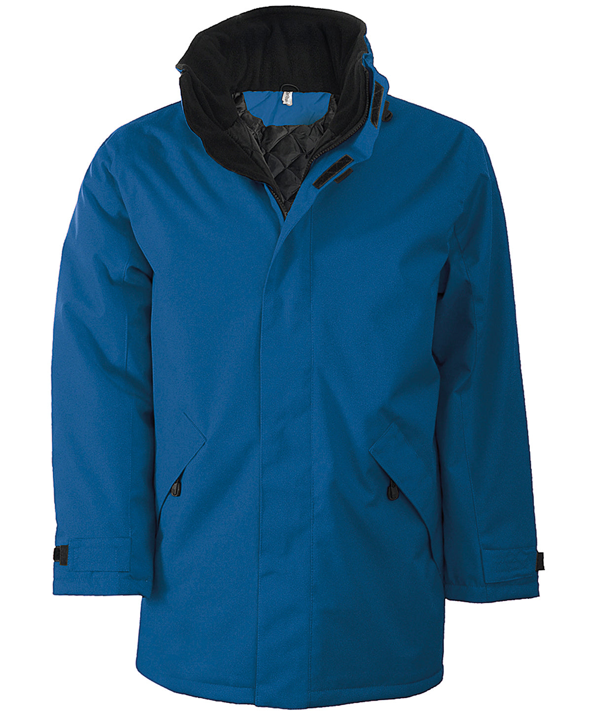 Quilted parka - KB677 - Light Royal Black* - Customisable Jacket