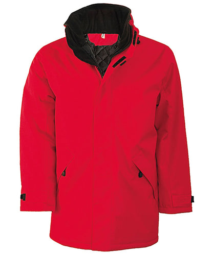 Kariban Quilted parka KB677 - Red Black - Customisable Jacket