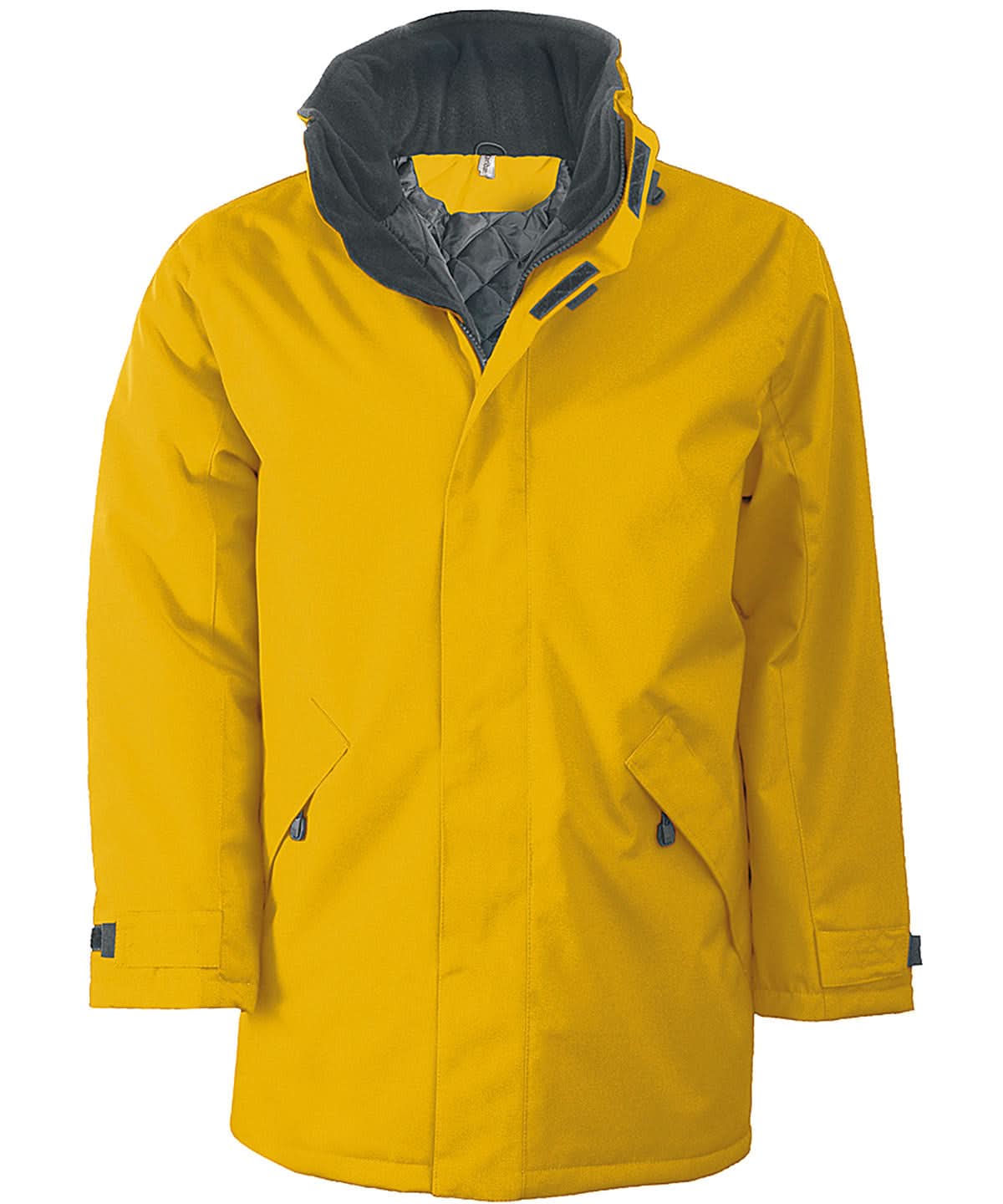 Kariban Quilted parka KB677 - Yellow Dark Grey - Customisable Jacket