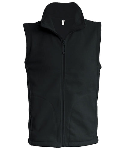 Kariban Luca mens microfleece gilet KB913 - Black - Customisable Bodywarmers