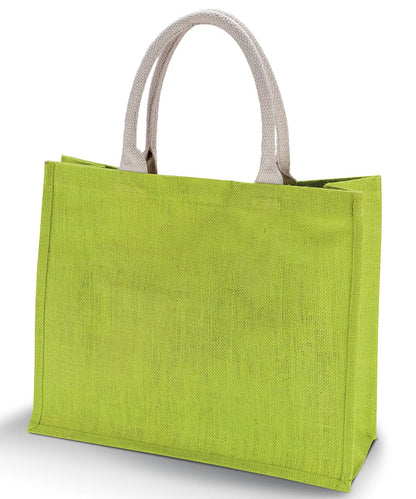 KiMood Jute beach bag KI011 - Lime One size - Customisable Bags