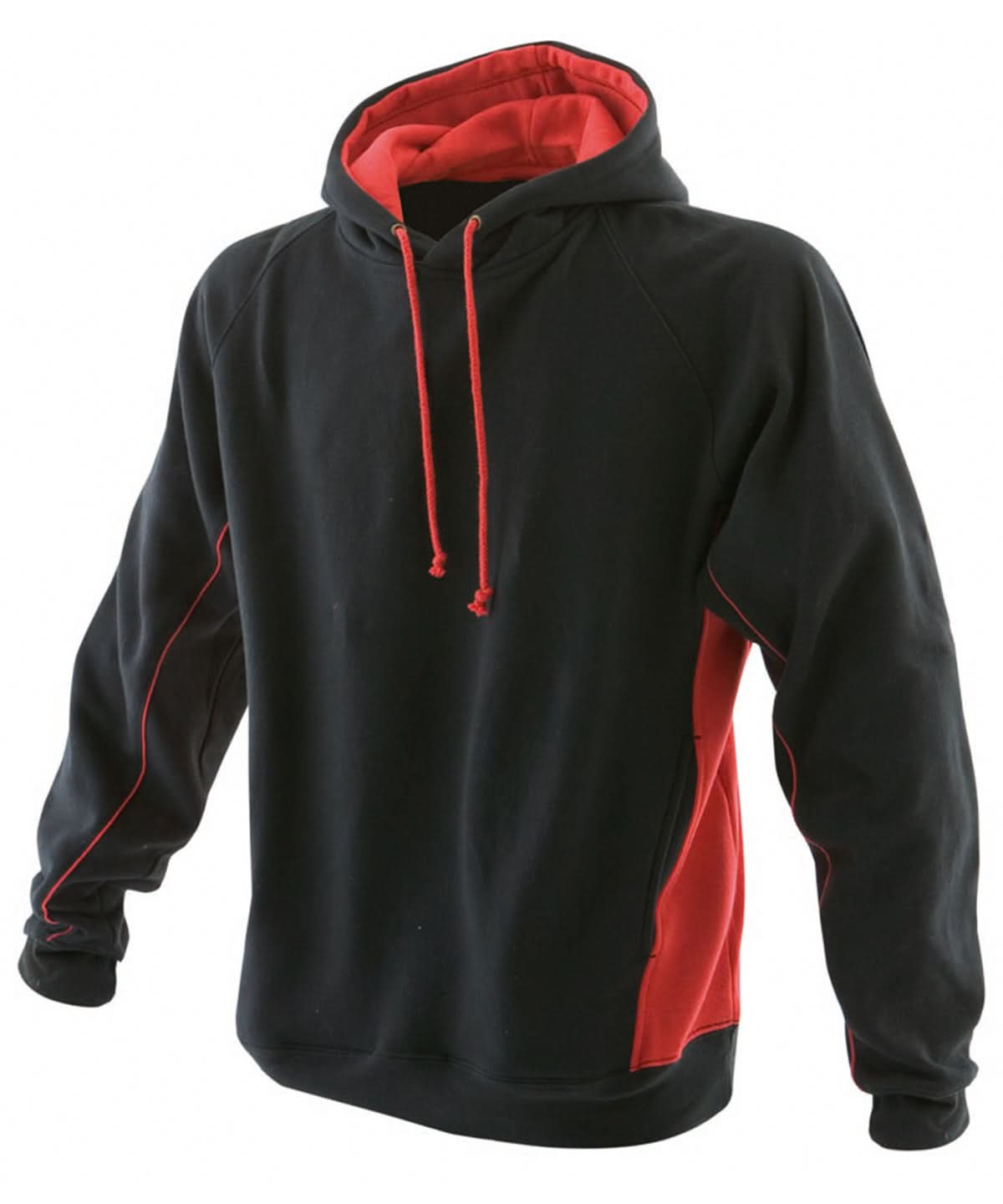 Finden &amp; Hales Pullover hoodie LV335 - Black Red - Customisable Hoodies