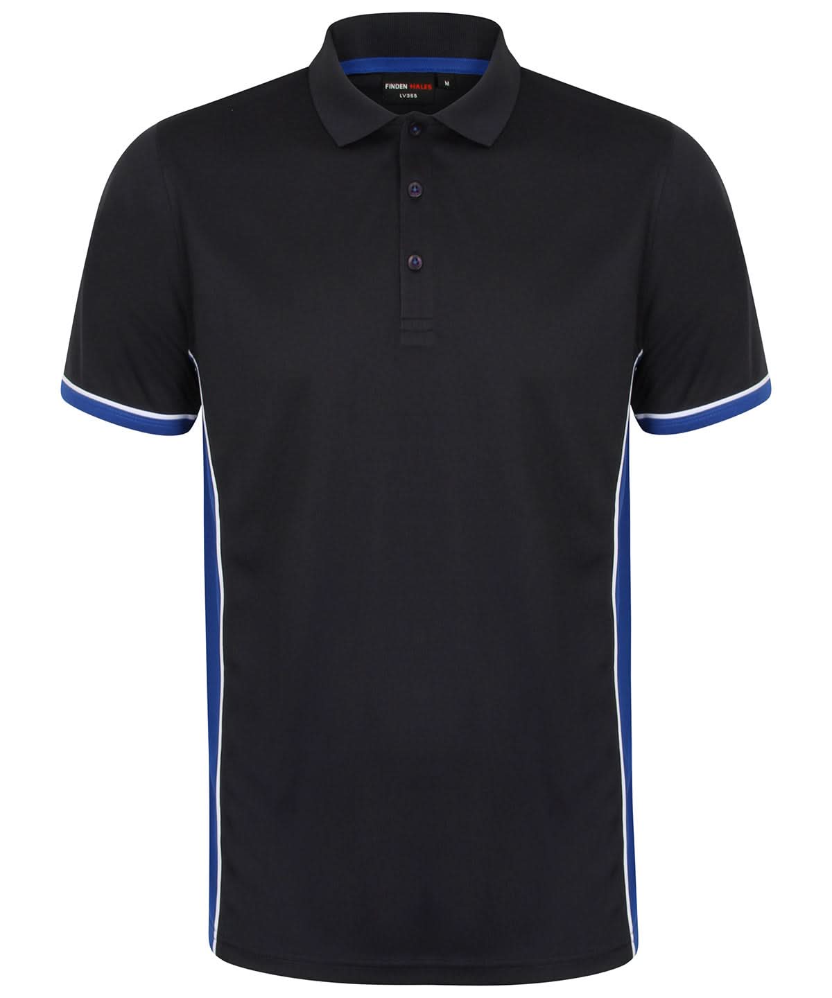 Finden &amp; Hales Finden Hales Panel polo LV355 - Navy Royal White - Customisable Polos