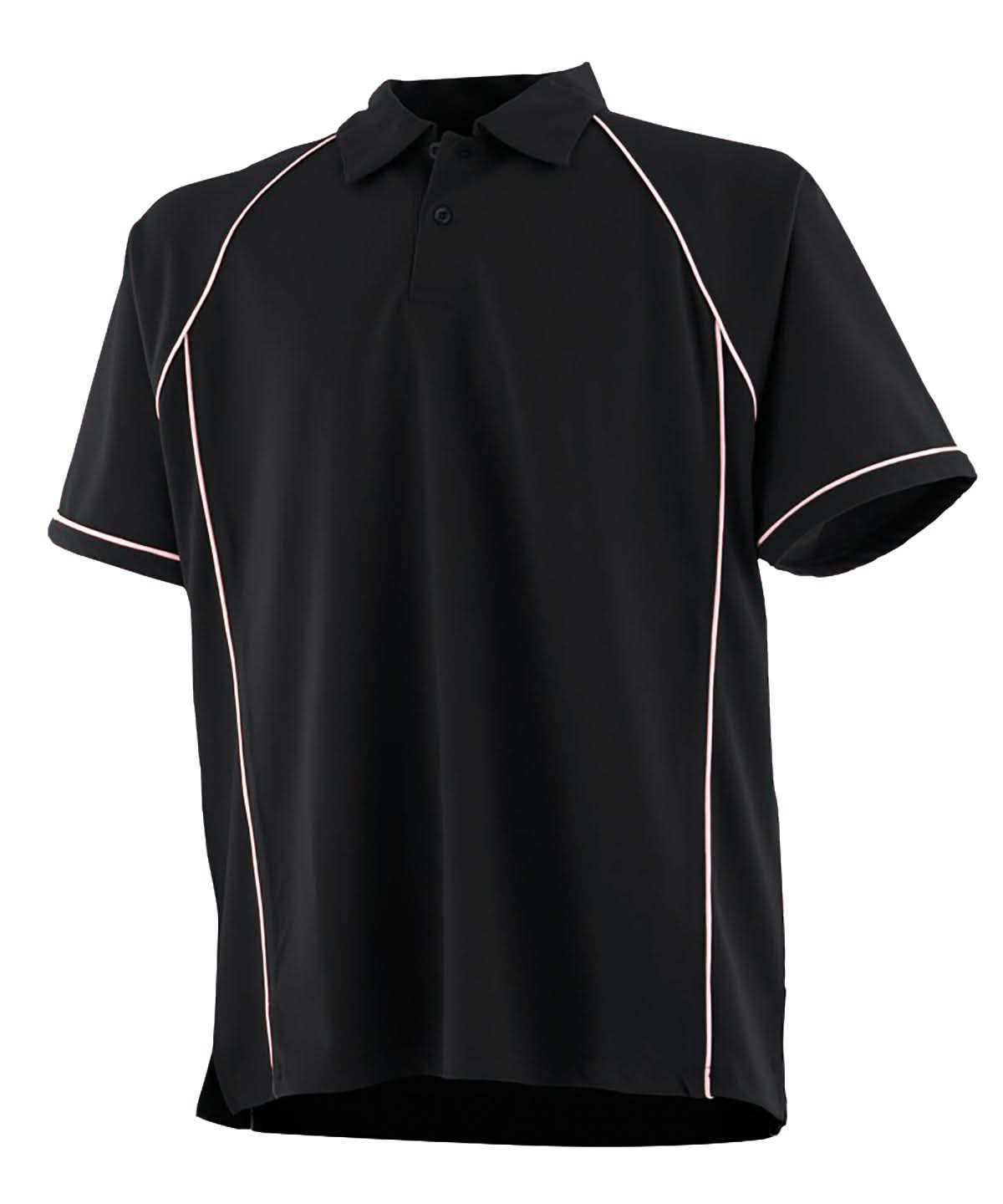 Finden &amp; Hales Finden Hales Kids piped performance polo LV372 - Black White - Customisable Polos
