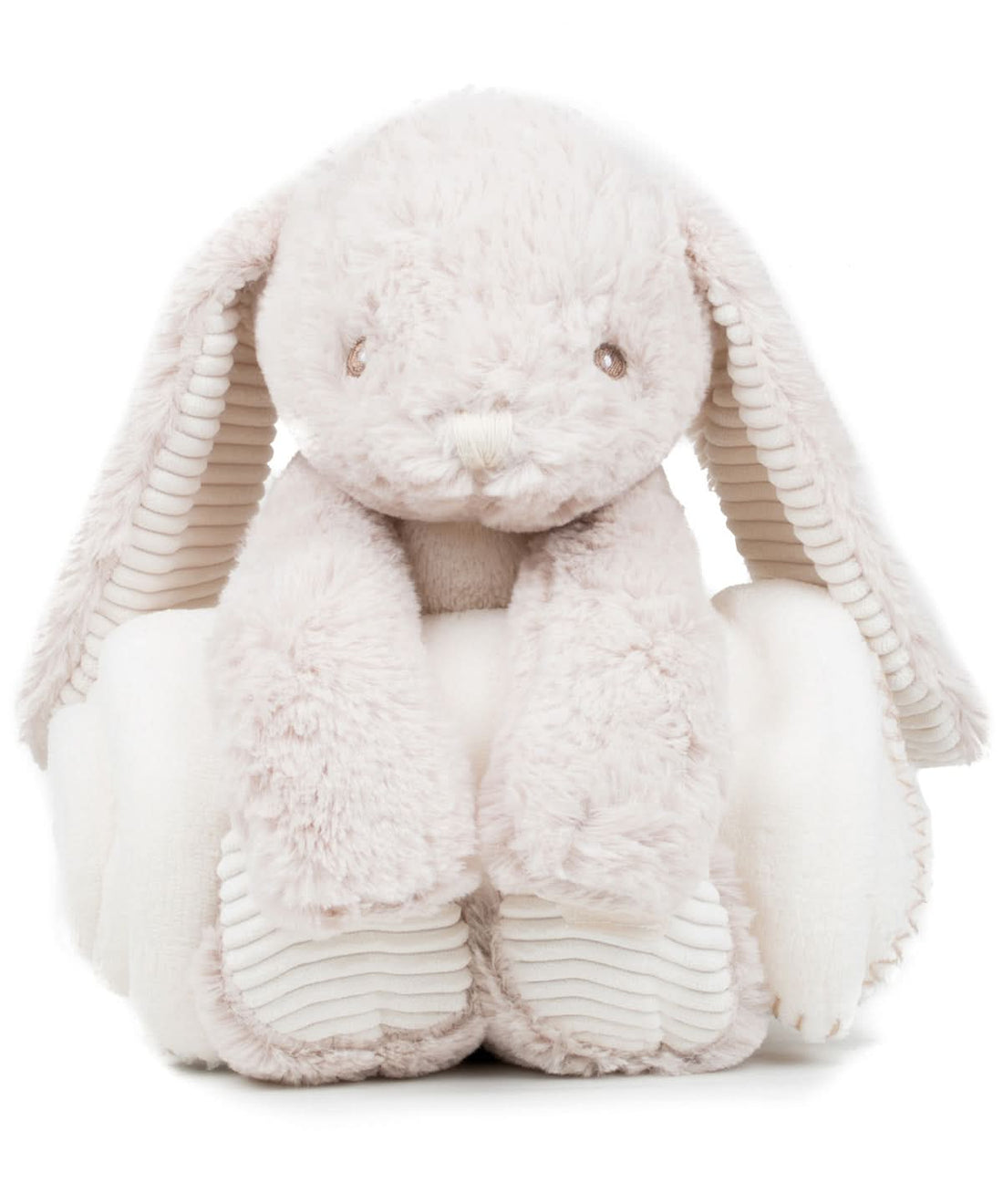 Rabbit and blanket - MM034 - Cream M - Customisable Soft Toys
