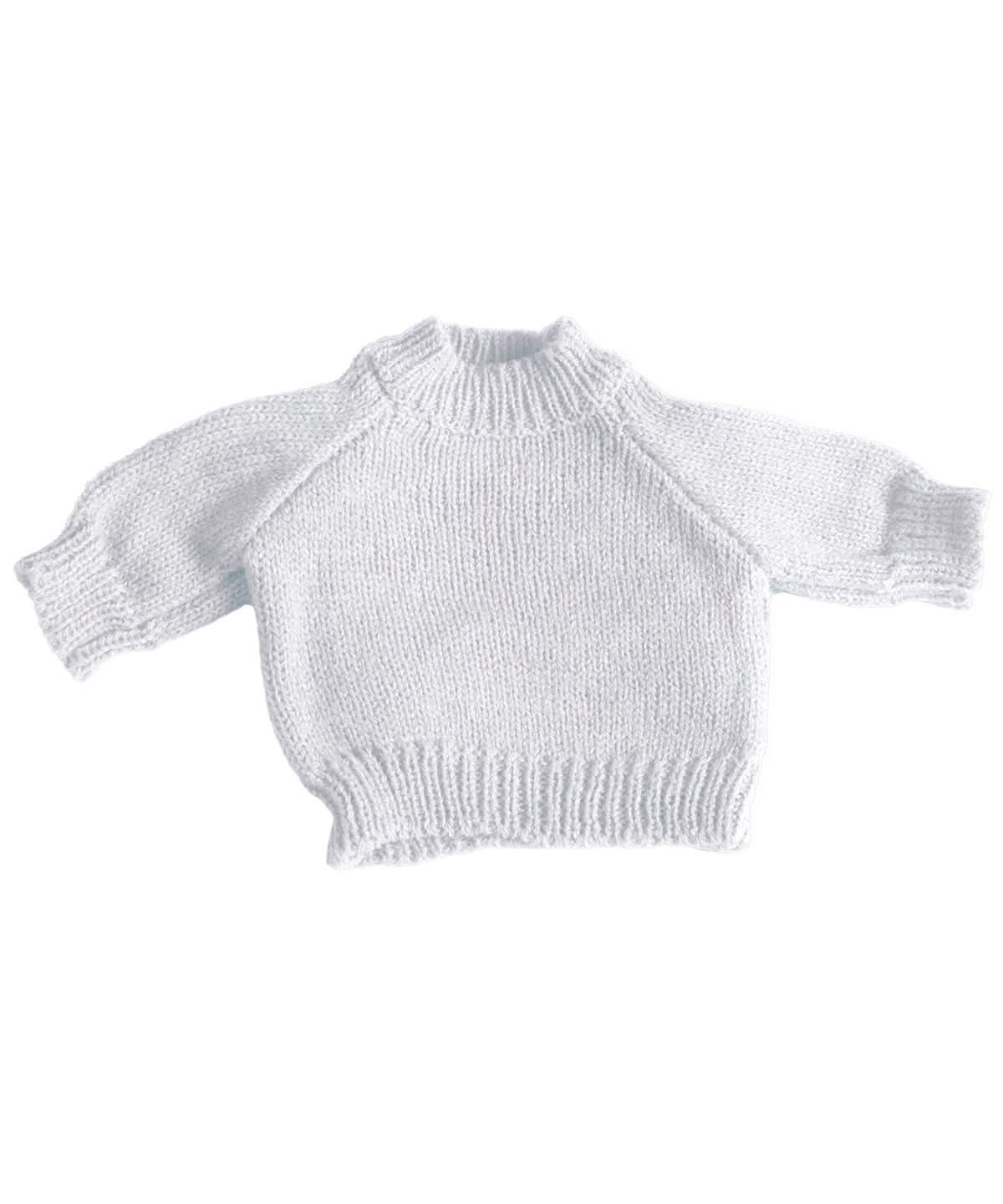 Teddy jumper - MM083 - White - Customisable Soft Toys