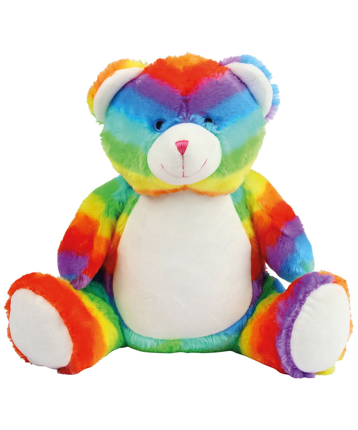 Zippie rainbow bear - MM555 - Multi One size - Customisable Soft Toys