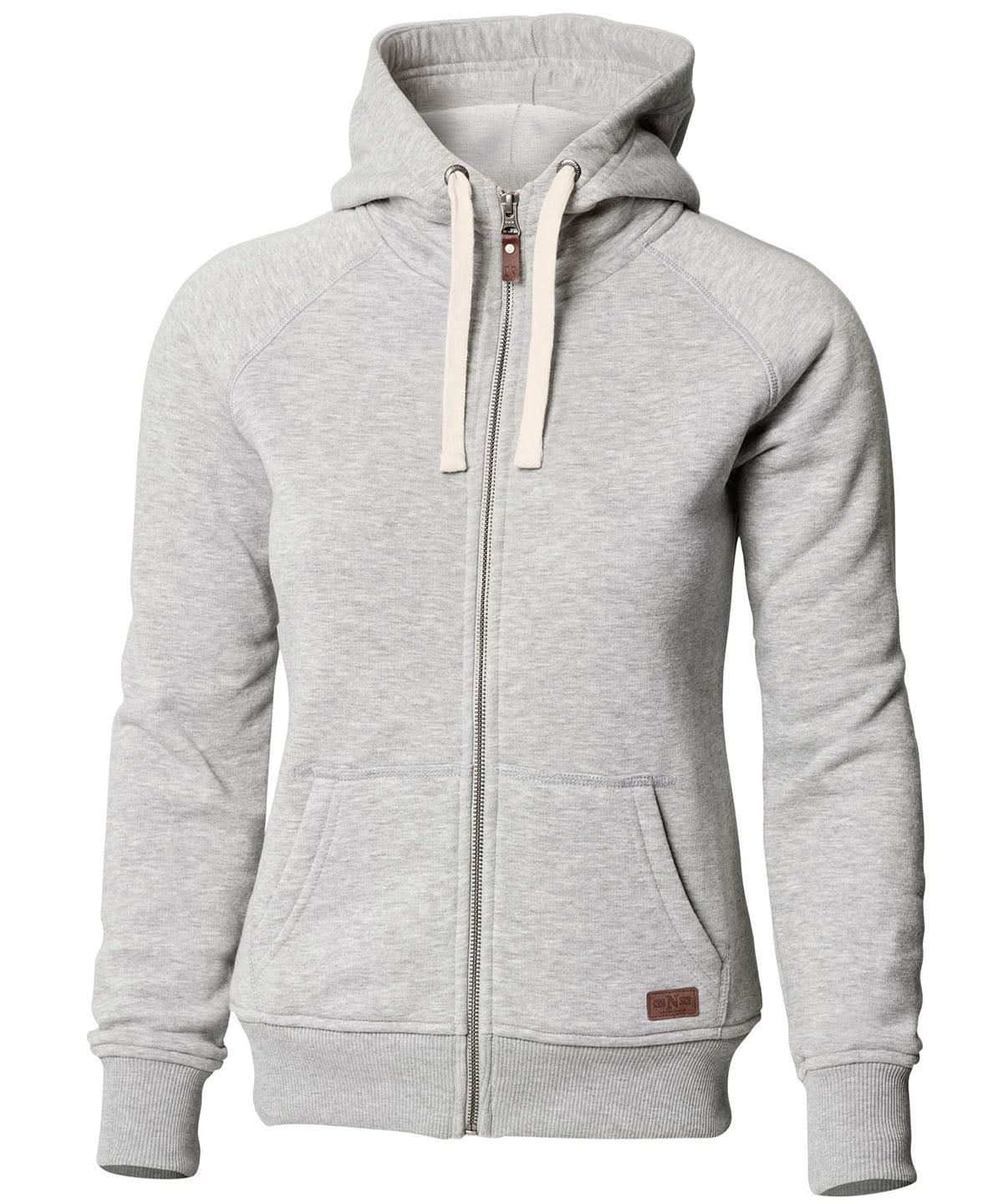 Womens Williamsburg fashionable hooded sweatshirt - NB55F - Grey Melange - Customisable Sweatshirts