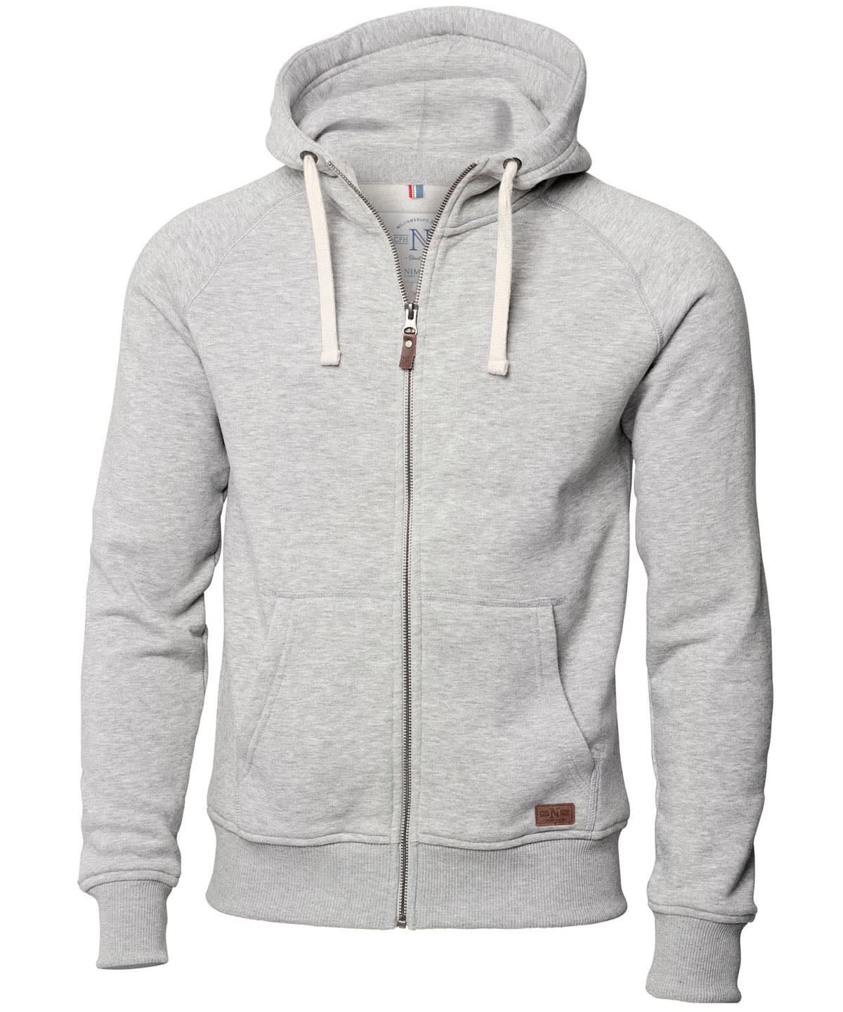 Williamsburg fashionable hooded sweatshirt - NB55M - Grey Melange - Customisable Sweatshirts